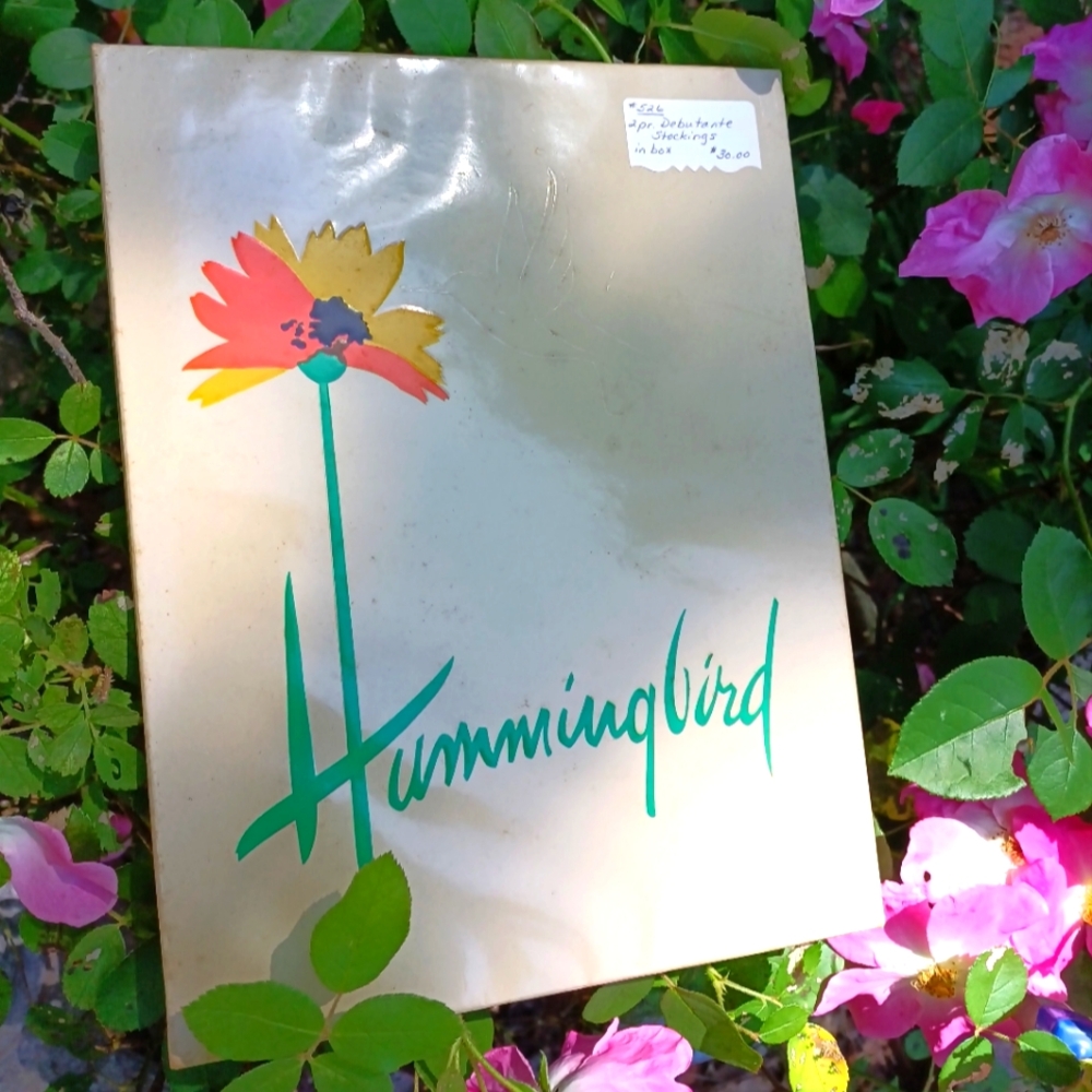 TWO PAIRS OF 1960S "HUMMINGBIRD" SEAMLESS STRETCH MICRO MESH STOCKINGS UNWORN!